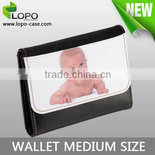 2016 Newest Style Sublimation photo printing PU Leather Wallet With Large Size for man woman