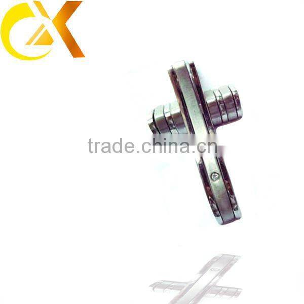 custom charm Stainless Steel Jewelry chunky cross pendants with ring for jewelry making