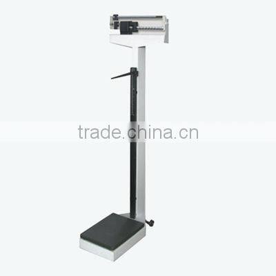 Mechanical adult beam balance weighing scale for height