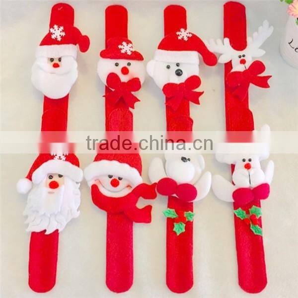santa claus slap christmas led bracelet custom christmas party bracelet