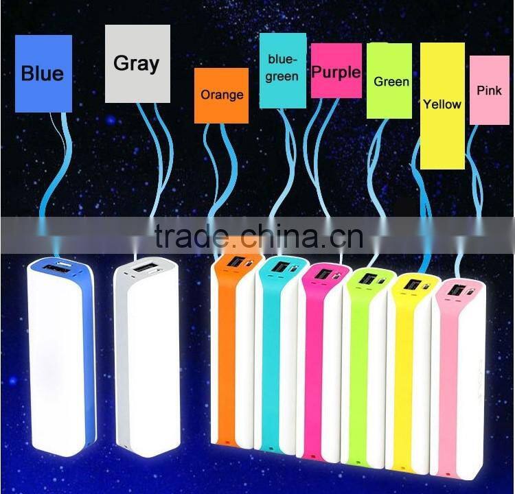 Promotional gift Romas Portable Single 18650 lithium battery mini power bank 2600mah Phone charger