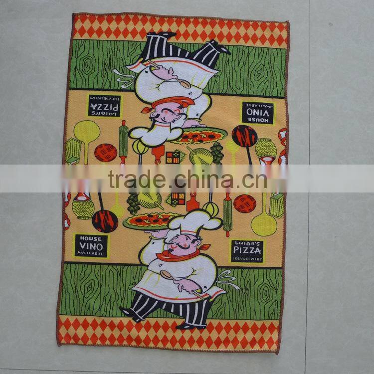 100 polyester transfer printing 40x60 60g christmas kitchen towels in bulk