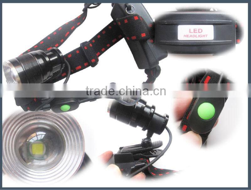 rechargeable aluminum led bicycle headlight powerful rechargeable headlamp