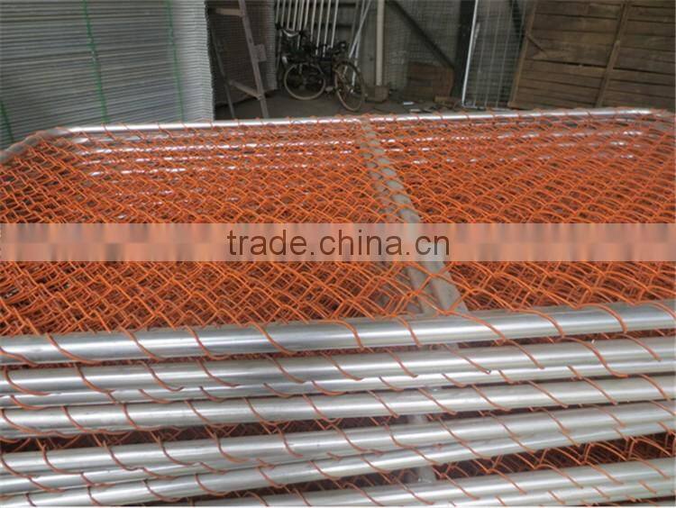 Australia standard building hot dipped galvanized steel tube temporary chain link fence