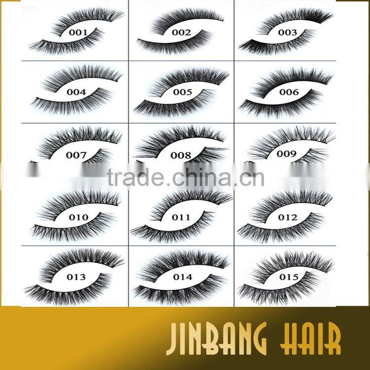 Top quality thick 3D615 false mink eyelash extension makeup nature long fake eyelashes