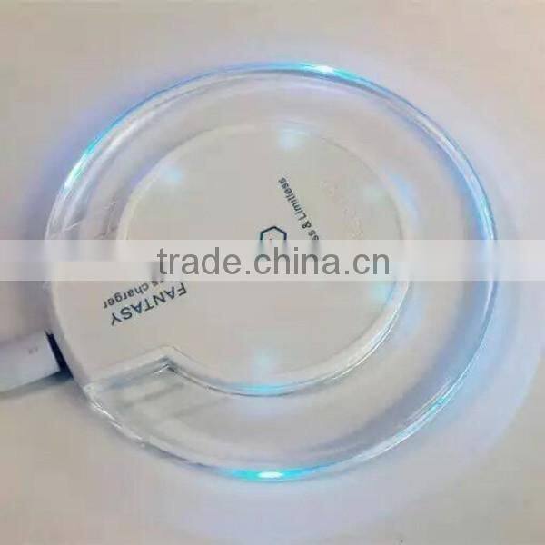 Qi Wireless charger Fantasy Crystal UFO Shape for samsung S6 Charging pad with LED lighting for samsung S6 edge for iphone