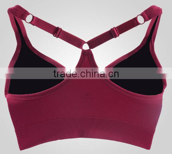 Low price hot sex women's sport bra no trace no rims,gym bra