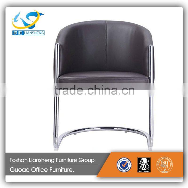 modern comfortable cheap price of office leather metal frame single sofa S419