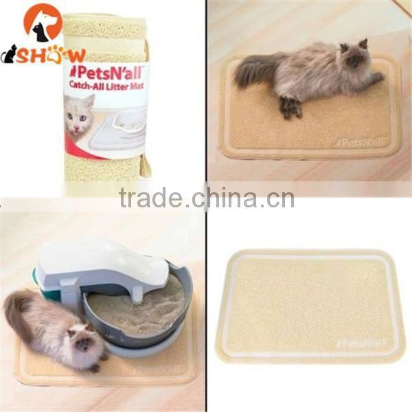New arrival cat litter sand mat pvc easy to clean dry-beige catch all litter