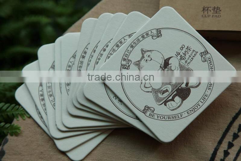 Hot sale absorbent cardboard blank coaster custom coasters