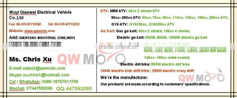 2016 Best selling MINI kids bike Electric quad Bike 500W 800W 1000W Quad Bike ATV