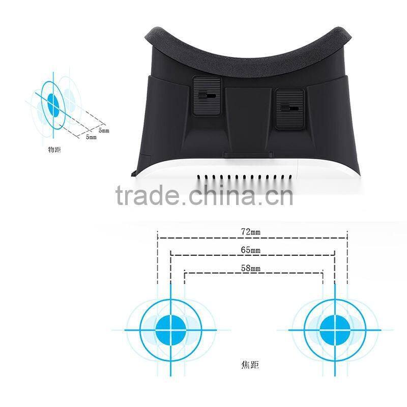2016 New Arrive 3D VR Box Virtual Reality Glasses Cardboard Movie Game for Samsung IOS iPhone