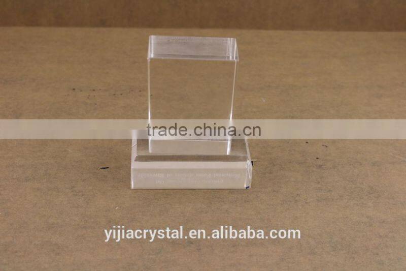 yijia crystal glass blank noted cube