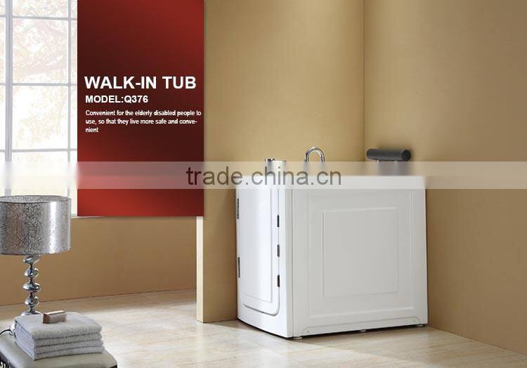 Q375G walk tub shower combo with massage bathtub/ walk in tub for disable and old people