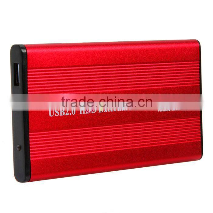 2.5" Red USB 2.0 IDE HD 2.5 HDD Hard Drive Enclosure Case