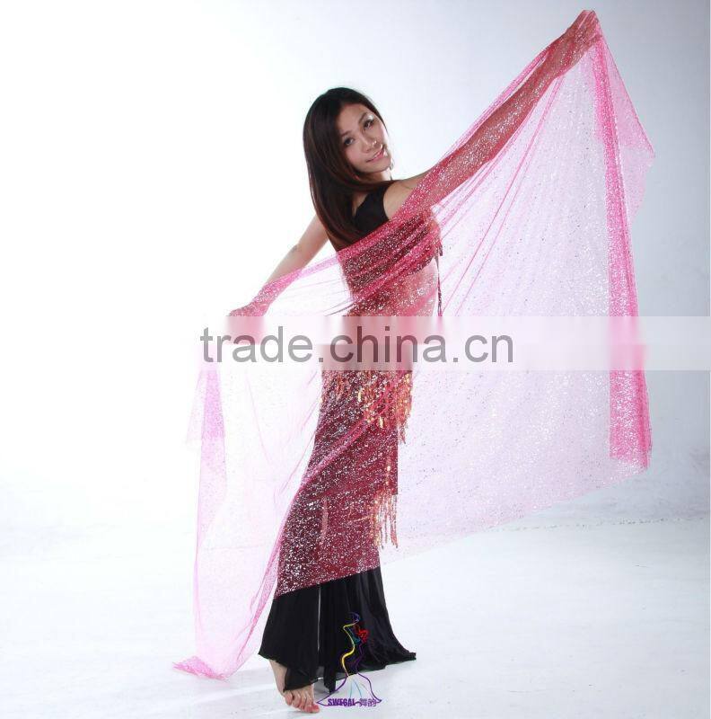 SWEGAL Wholesale belly dance silk veils belly dance fan veils SGBDD13016