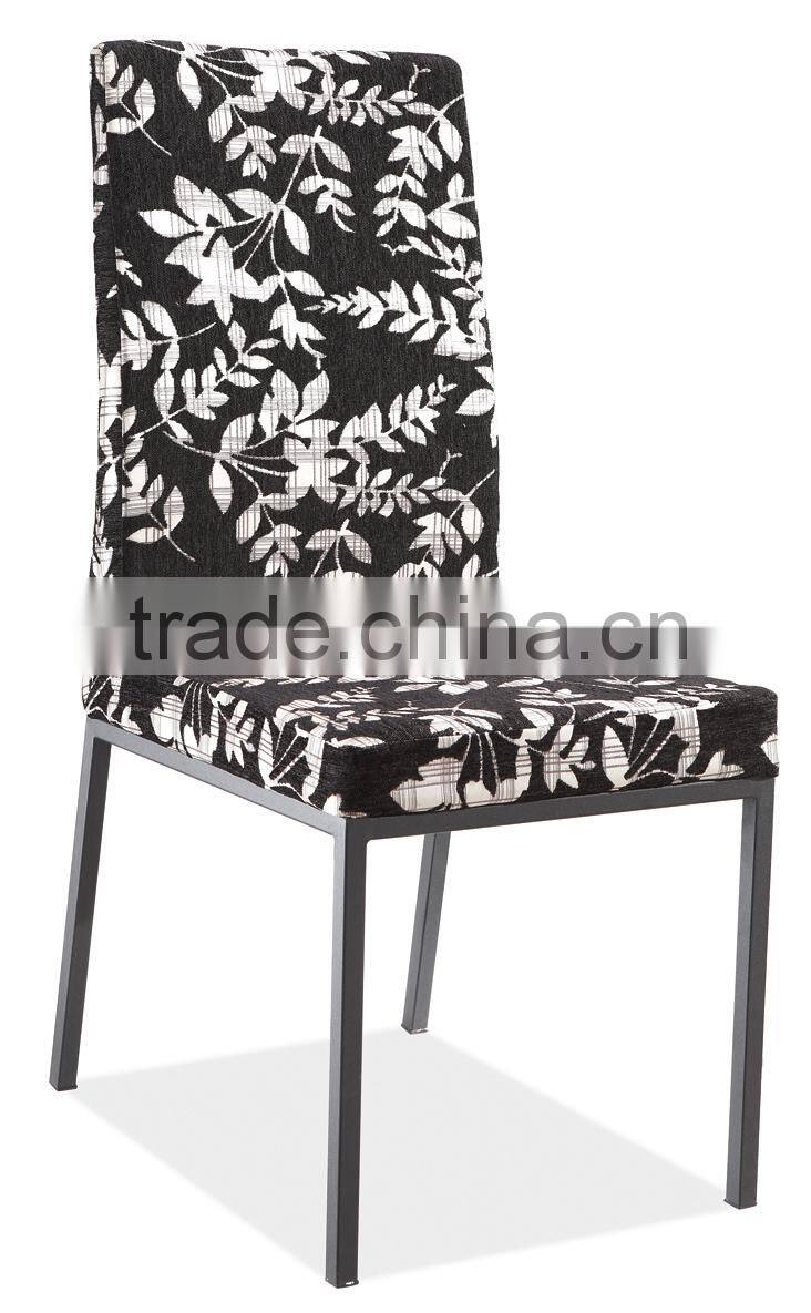 Z651-2 Hotel room Industrial non-woven fabrics black metal dining chair