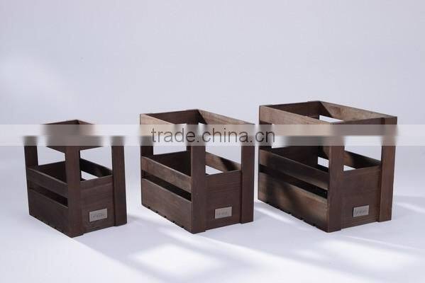 2 Bottle Brown Color Packaging Wooden Wine Boxes