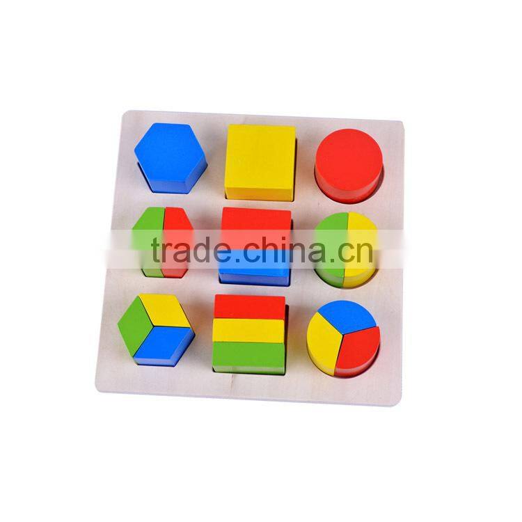 Play And Learn Natural Model Of Geometric Shapes Wooden Blocks