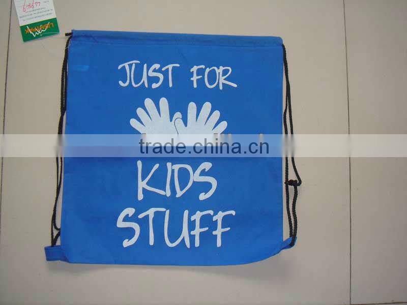 190T polyester Waterproof Drawstring Bag with reflective slip