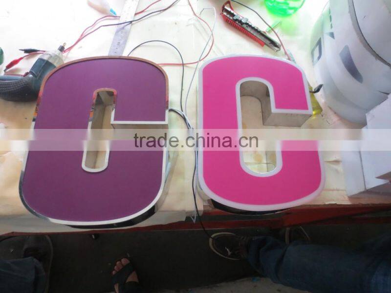 Attractive advertising equipment epoxy resin illuminated shop sign