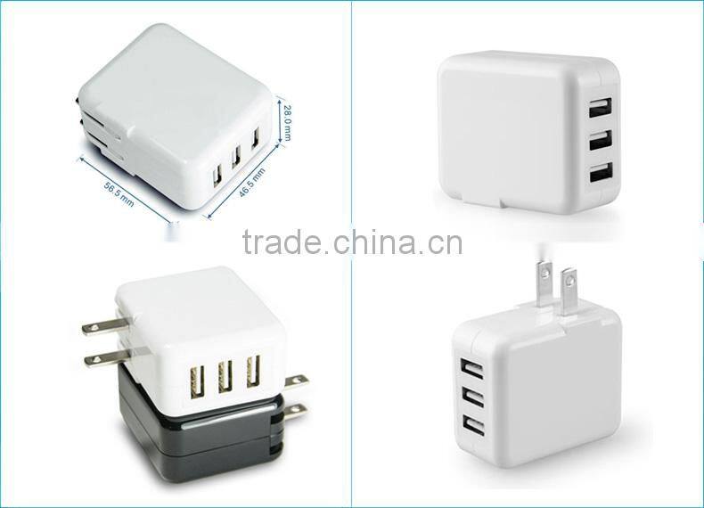 New Top 20W UK Wall Charger Plug Adapter 3 Port Home Travel