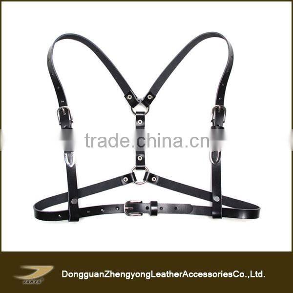 Fashion high quality lady's leather body harness belts