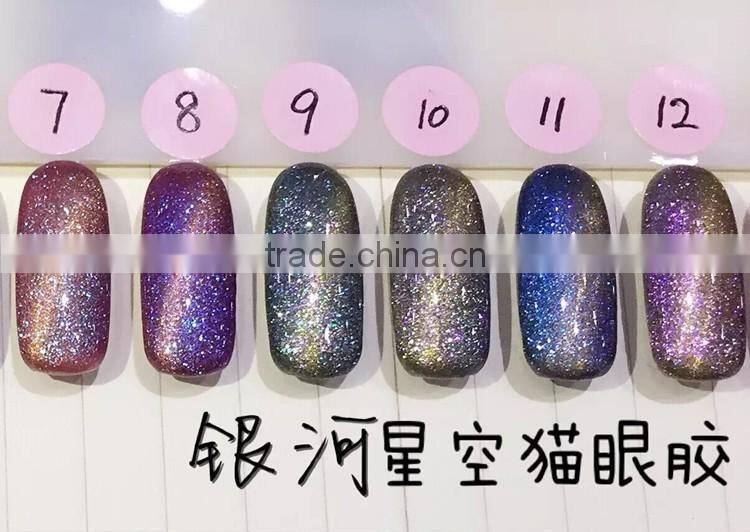 15ml Chameleon Cat Eye Gel Nail Polish Soak Off UV Color Gel, Salon Beauty Cat eye Varnish