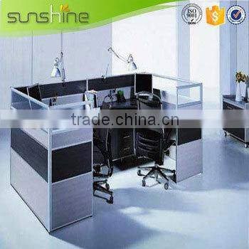 demountable office partition for 4 persons work station guangzhou office furniture
