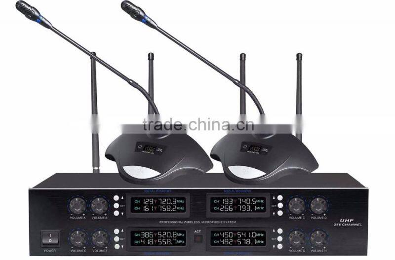CMS-V108 Conference System pro 8 Channel VHF desktop goose neck omnidirectional Wireless Microphone