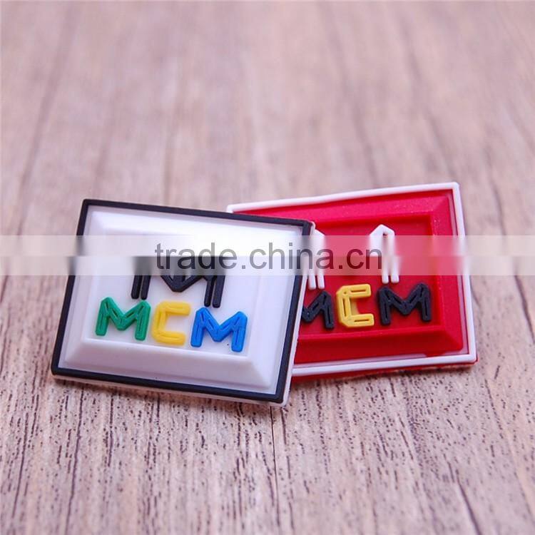 Personalized custom debossed nylon silicone tags for t shirt bags clothing