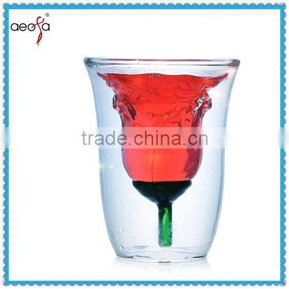 Gradient Colored Glass Round Cup Used Home