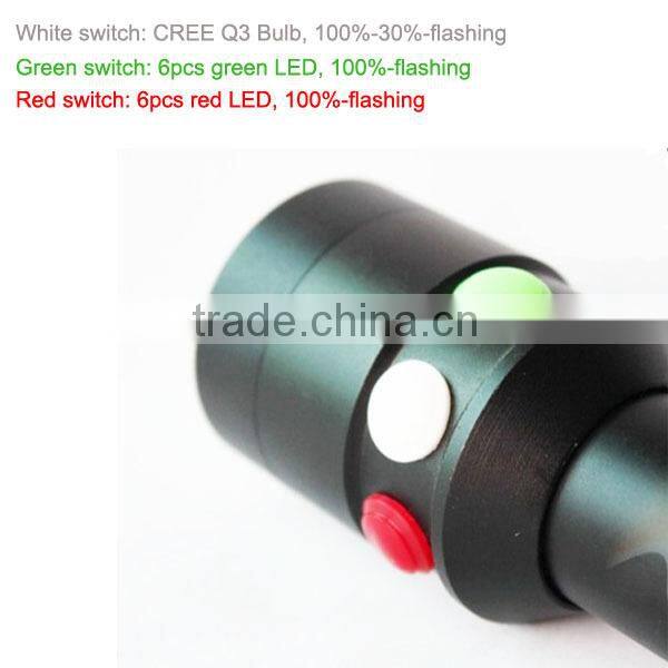 Lumifre ACK1050 Multi Function LED High Power Aluminum 3 Colors Rescue flashlight