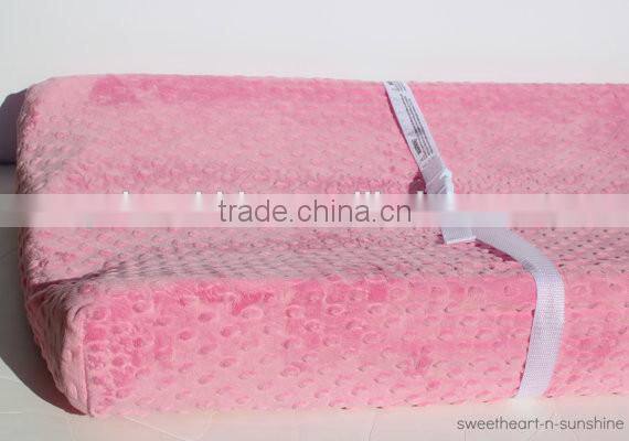 Polka Print Plush Dots Minky Changing Pad Covers