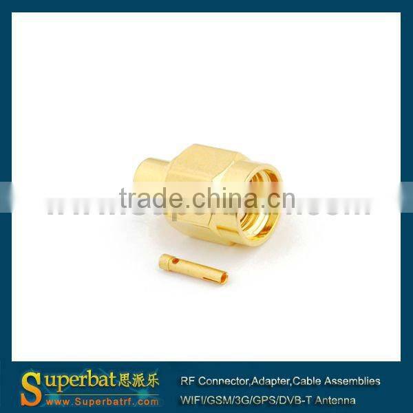 sma rf coaxial connector RP-SMA Solder Plug(female pin) connector for .086" cable