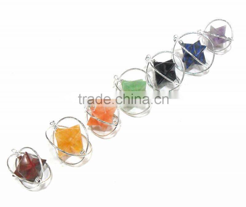 AMETHYST 7 CHAKRA POINT PENDANT SET : CHAKRA CABACHONE PENDANT POINT SET : CHAKRA PENDANT