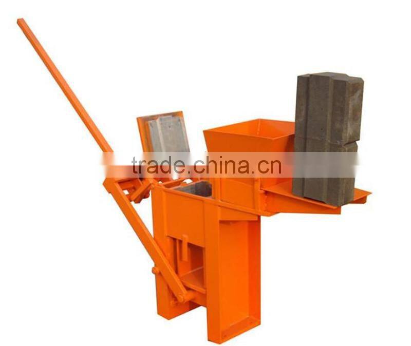 QM2-40 Manual Clay Interlocking Brick Making Machine for Sale, hand control mud brick making mahcine
