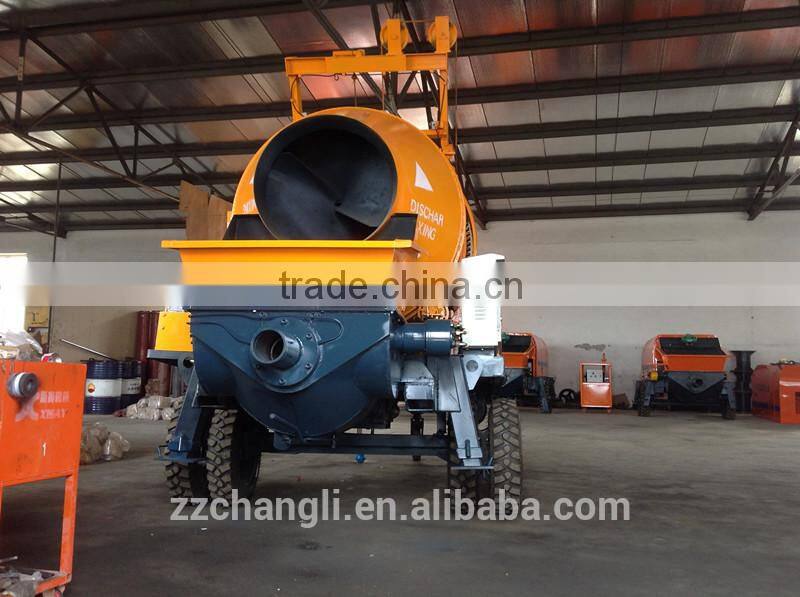 40m3 concrete mixer with pump fro sale, portable tralier concrete pump with a mixer