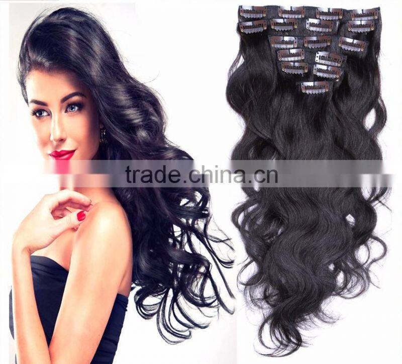 clip in curly hair extension indian human hair clip in hair extension
