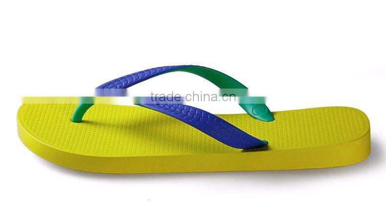 2016 solid color PVC upper new colorful pattern printed sole beach wedding casual walking flip flops