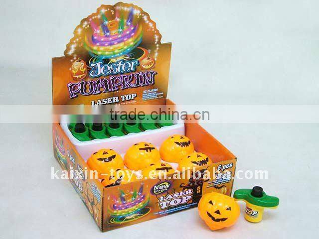 1092575 wood natural colour plastic spinng top with light and music