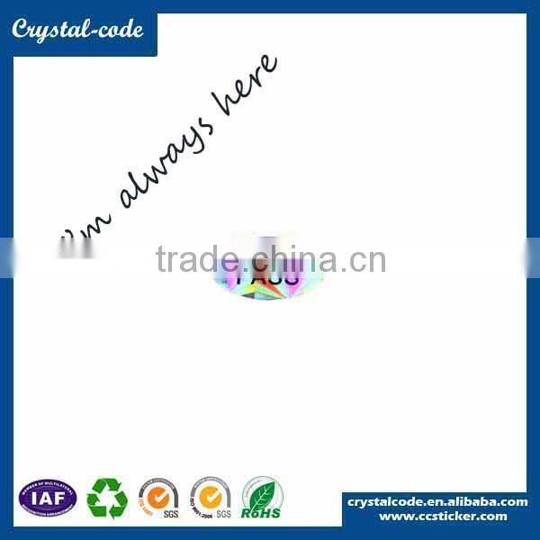 Laser hologram self adhesive labels stickers