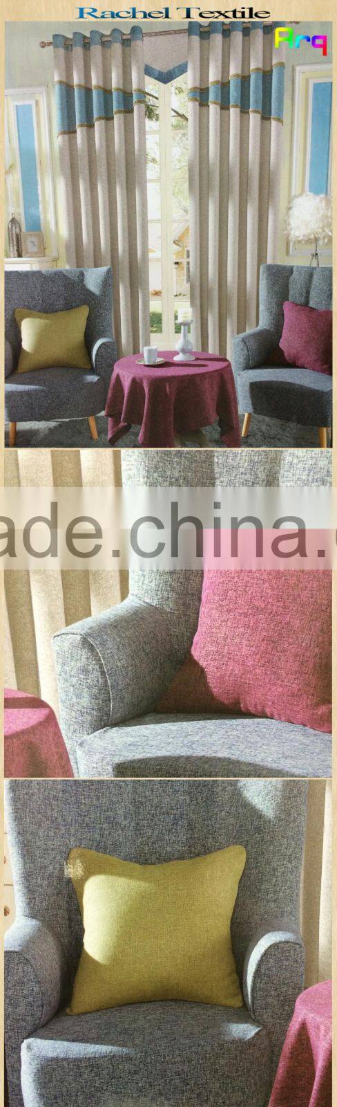 Pure modern pinstripe style 100% polyester thick fabric for covering sofa cushion curtain