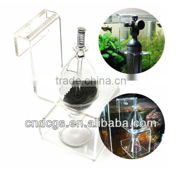 Acrylic feeding trough hanger (for mini CO2 cylinder) for aquarium fish tanks accessories