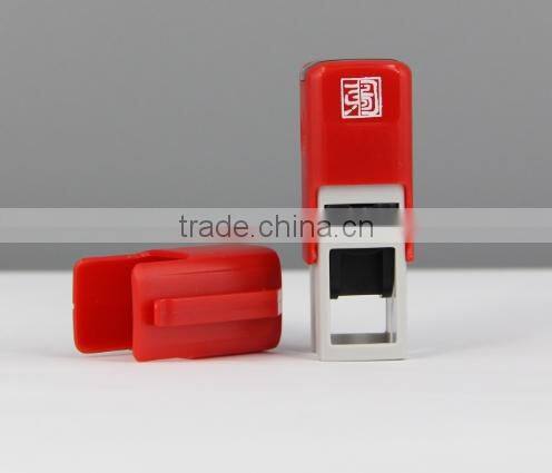 Free sample Square 12x12mm Factory HongTu novelty Self inking rubber colorful stamps