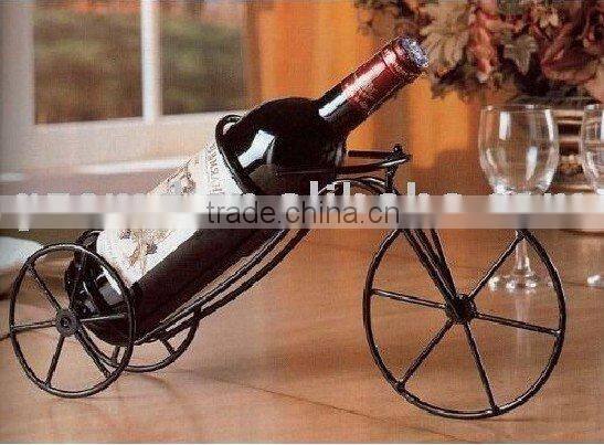 Bicycle Style Black Wire Wine Rack