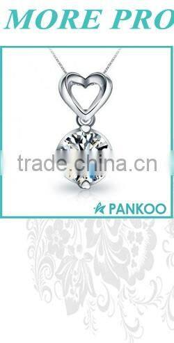 Stock European 925 sterling silver micro pave cubic zirconia shiny pendant