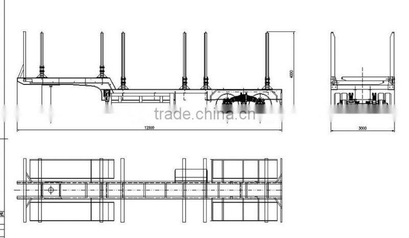 special truck trailer for transporting timber