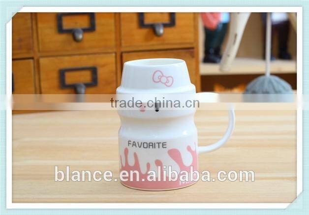 ceramic yoghurt mug with cute design for kid