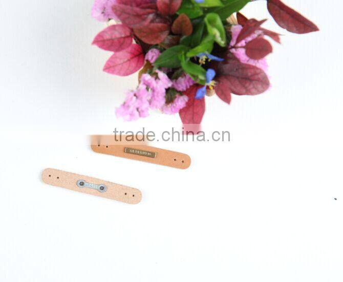 custom metal leather labels for handbag